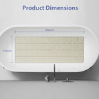 Bathtub Mat Non Slip Silicone Foldable Extra Long Tub Mat Strong Suction Cups & Large Drain Holes, Durable,Machine Washable for Smooth Surfaces Shower Mat, Ideal for Families Beige,15"x40" Beige