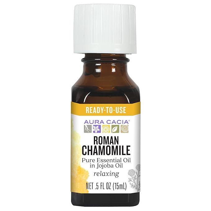 Aura Cacia Roman Chamomile in Jojoba Oil, 100% Pure Therapeutic Grade by AuraCacia