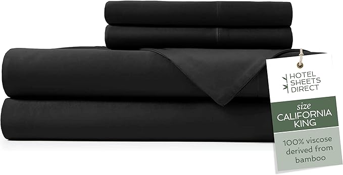 Hotel Sheets Direct 4 Piece Bed Sheet Set California King Size, 100% Viscose by HOTELSHEETSDIRECT