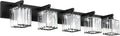 Aipsun Bathroom Vanity Light Black Light Fixtures 5 Light Crystal Vanity Light by Aipsun