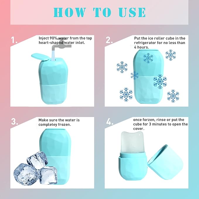 Ice Roller for Face and Eye, Gua Sha Facial Massage, Beauty Set - Image 6