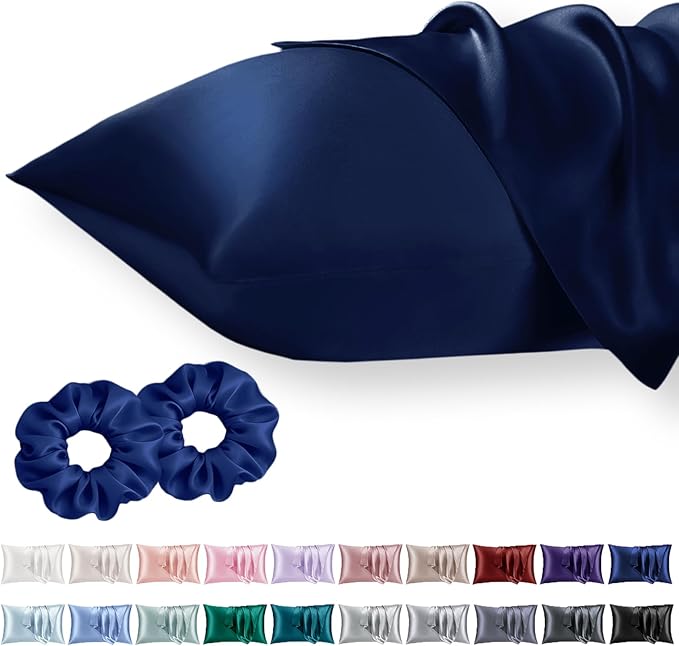Queen Satin Pillowcase for Hair 2pc, Similar to Silk Pillow Cases, Easier Care by Vielit