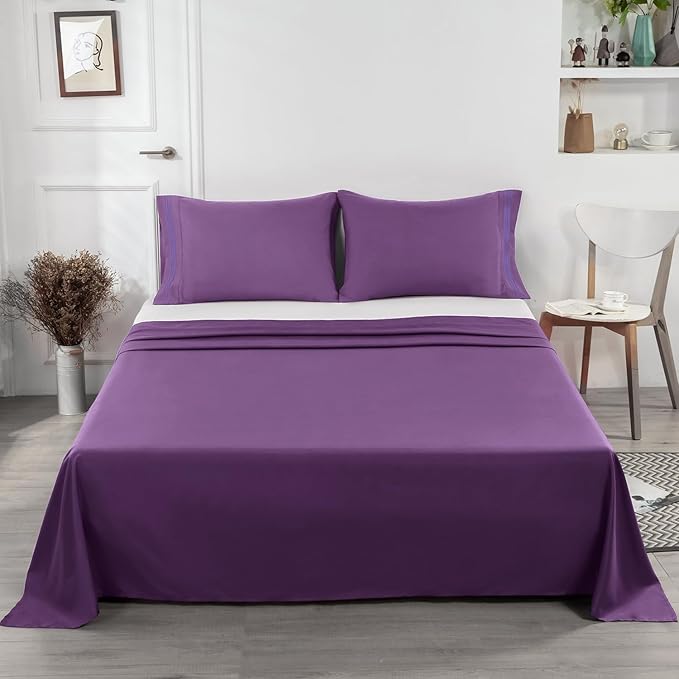 Lirex Flat Sheet, Queen Size Extra Soft Brushed Microfiber 1800 Microfiber Flat - Image 6