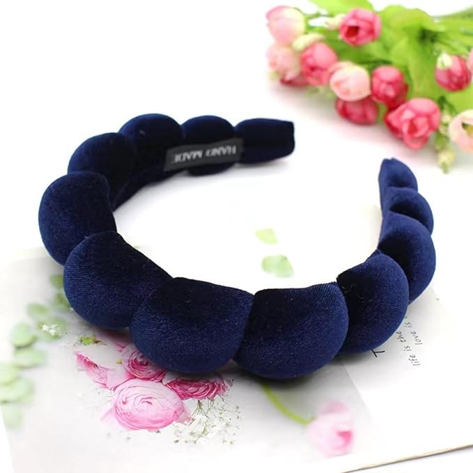 Fashion Headbands for Women Padded Fabric Hair Bands Wide Velvet Non Slip - Image 2