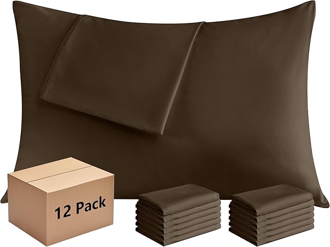 Pillowcases Queen 12 Pack, 20x30 Pillow Cases by Culve