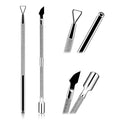 HOFASON 2PCS Cuticle Pushers and Nail Polish Remover, Stainless Triangle Nail by HOFASON