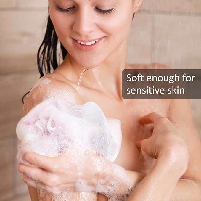 Loofah Bath Sponge Luffa Loofa Body Scrubber Soft Mesh Pouf Wash Puff Shower - Image 2
