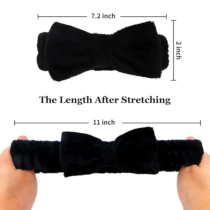 Casoty 12 Pcs Black Spa Headbands, Hair Holder - Image 9