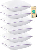 JOLLYVOGUE Pillows Queen Size Set of 6, Washable Supportive 6 Pack Bed Pillows by JOLLYVOGUE
