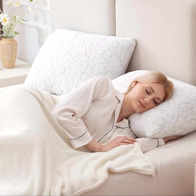 Cooling Pillows for Sleeping 1 Pack, Queen Size Adjustable Shredded Memory Foam - Image 6