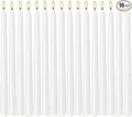 WPONSZU 16 Pack White Taper Candles, 7-8 Hours Burn Time, Smokeless and Dripless by WPONSZU