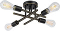 SunRider Industrial 4-Light Semi Flush Mount Ceiling Light Fixture, Oil Rubbed by SunRider