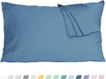 Pillow Cases, Standard Queen Size Cotton Percale Weave Pillowcases, Pre-Shrunk by HOMTEC