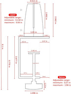 Jhanw Desk Divider Clamp For 1/8" To 0.51" Panel, Adjustable Desk Partition Clamp For 0.32" To 2.04" Desktop, Standing Desk Accessories For Desk Privacy Folders, White Sneeze Guard Holder 6-pack