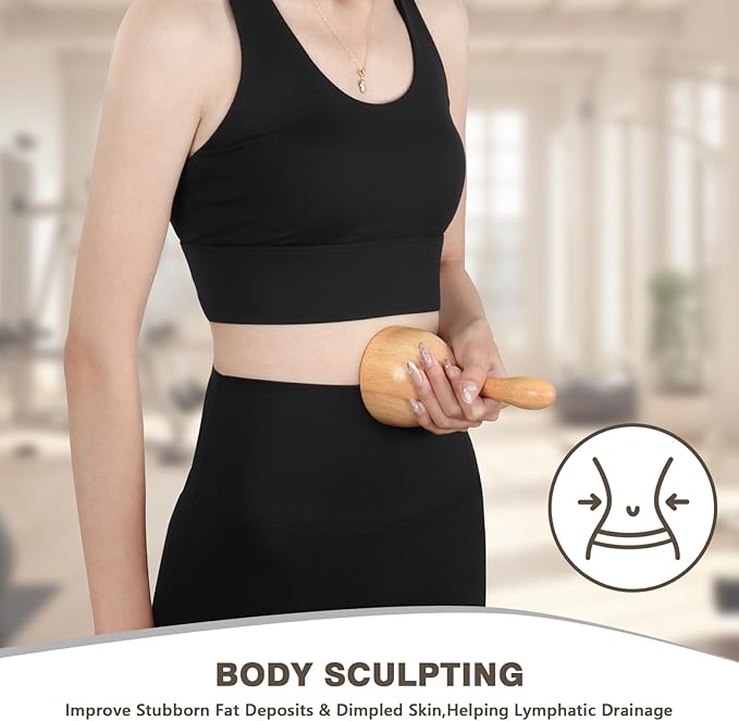KintKita Wood Therapy Massage Tools 4-in-1, Wooden Lymphatic Drainage Massager - Image 6