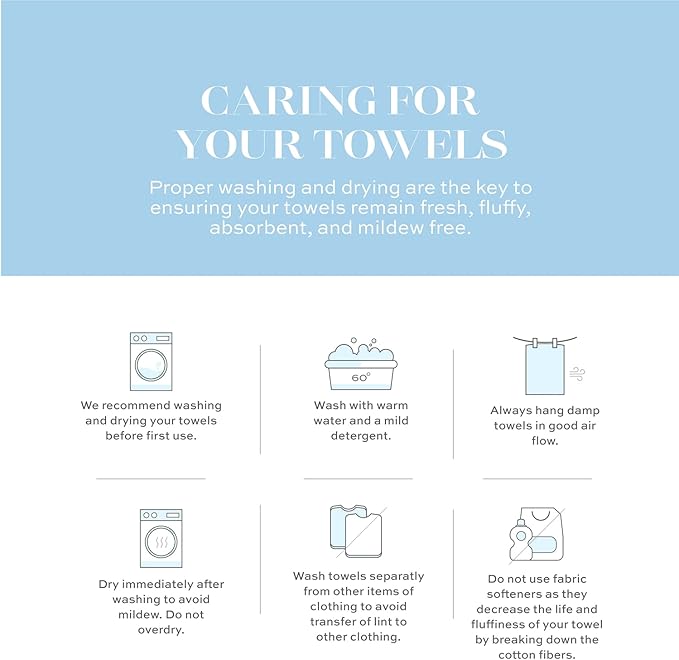 White Classic Luxury Bath Towels Set of 4 Large - Image 8