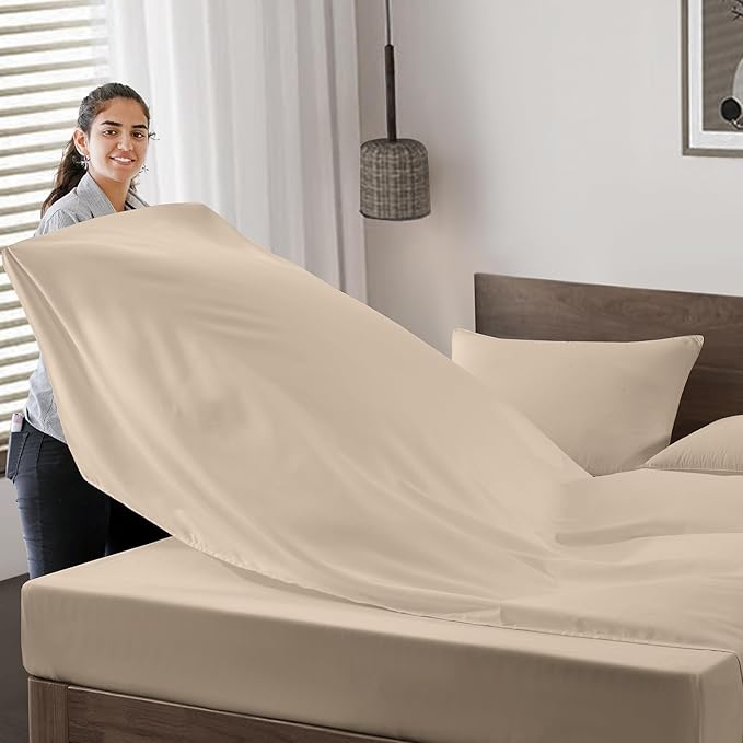Maple&Stone Twin Flat Sheet 6 Pack, Premium Soft & Breathable, Brushed - Image 3