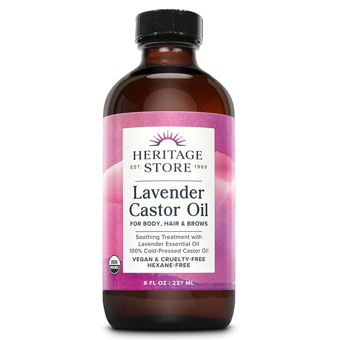HERITAGE STORE Lavender Castor Oil Organic by HERITAGESTORE