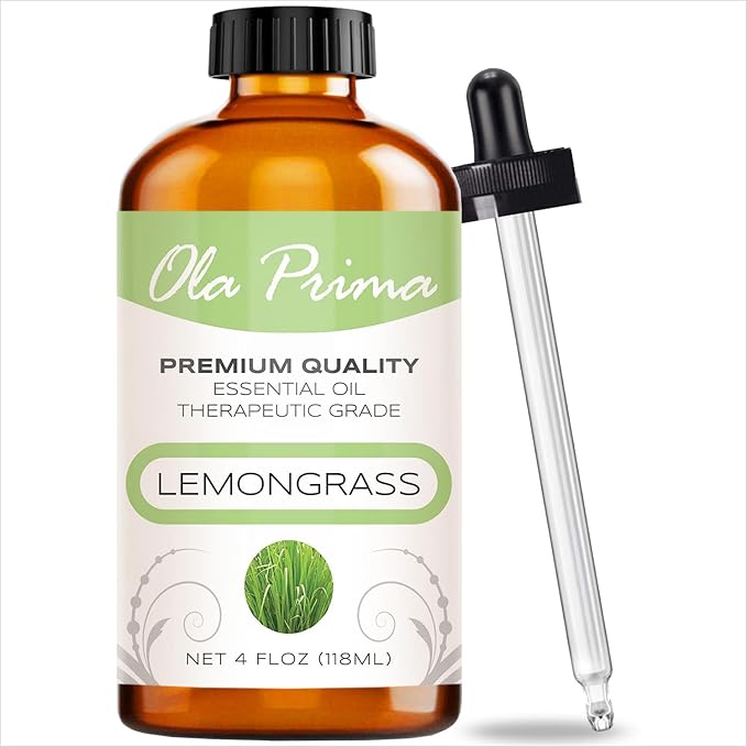 Ola Prima Lemongrass Essential Oil 4 oz Lemon Grass Essential Aromatherapy Oil by OlaPrima