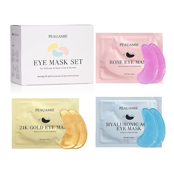 PEAUAMIE Under Eye Patches Gold and Hyaluronic Acid - Image 6