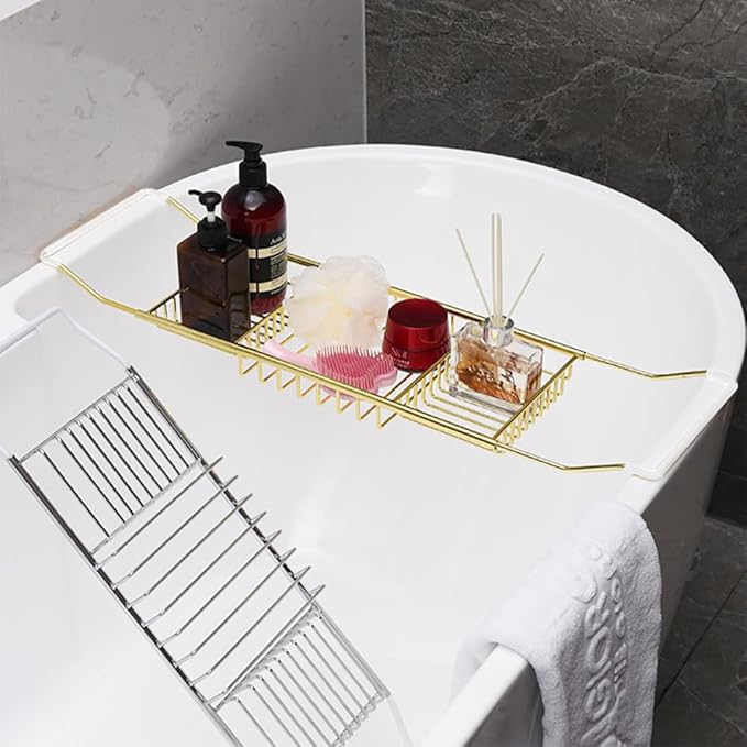 PLKO Bathtub Tray, Stainless Steel Shower Bathtub Caddy Tray - Image 6