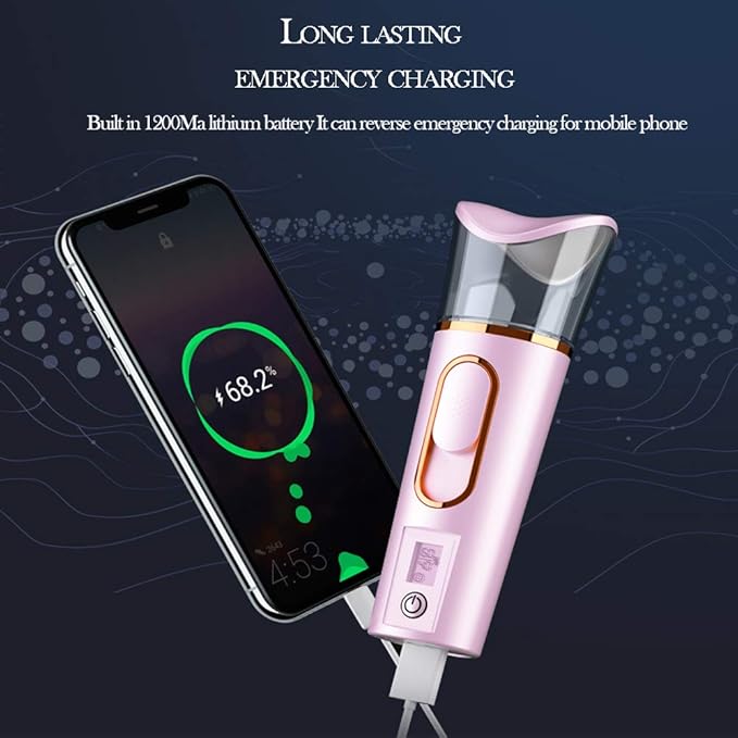 Handy Nano Facial Mister with Skin Analyzer Moisture Tester, Portable Nano Mist - Image 7