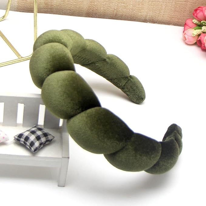 Fashion Headbands for Women Padded Fabric Hair Bands Wide Velvet Non Slip - Image 5