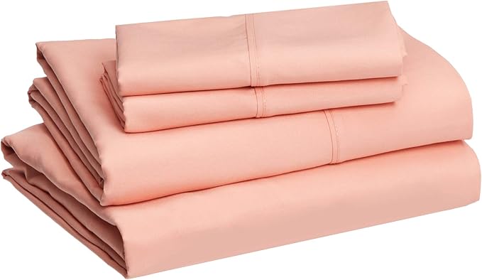 Amazon Basics Breathable, Wrinkle Free Lightweight Microfiber 4-Piece Bed Sheet - Image 2