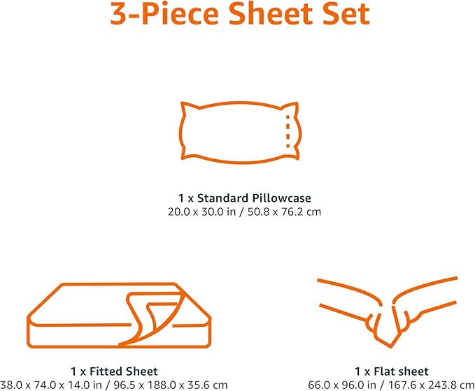 Amazon Basics Lightweight Super Soft Easy Care Wrinkle-Free Breathable Brushed - Image 7