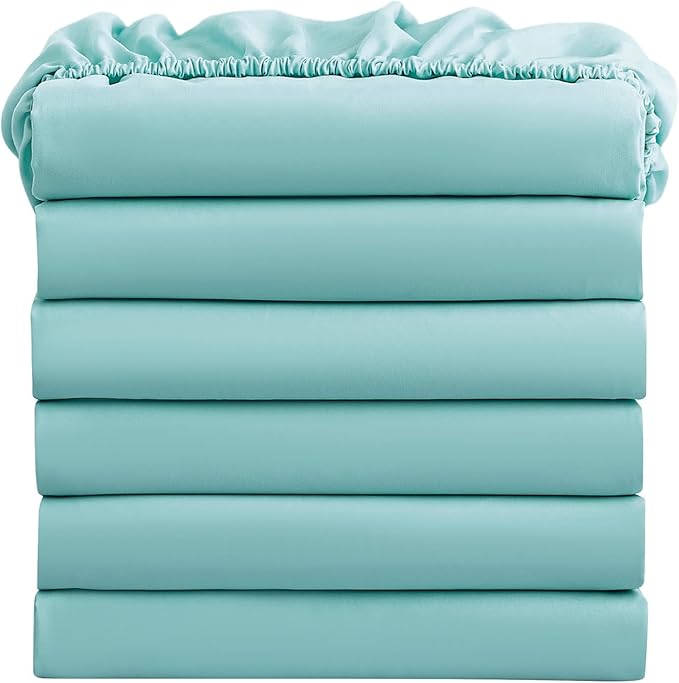 FreshCulture King Fitted Sheets, Bulk Pack of 6, Deep Pocket, Soft Microfiber by FreshCulture