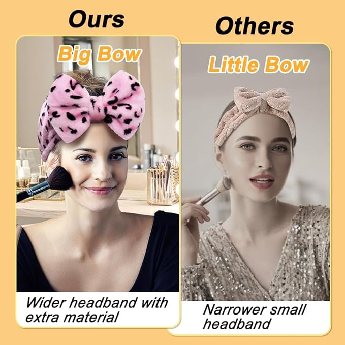 Shintop Women Fashion Lovely Soft Carol Fleece Bowknot Bow Makeup Cosmetic - Image 2
