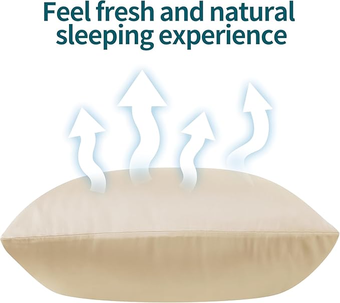 4-Pack Bamboo Viscose Zippered Pillow Cases Standard Size, 400 Thread Count - Image 5