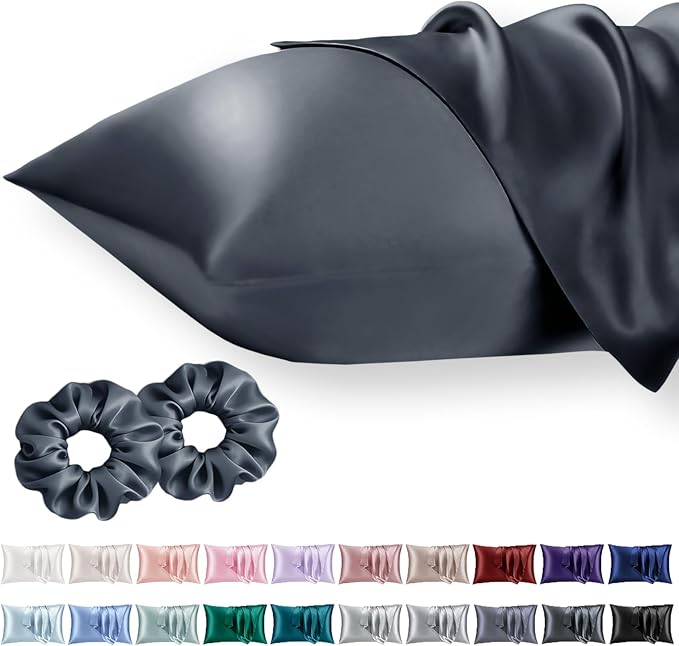 Queen Satin Pillowcase for Hair 2pc, Similar to Silk Pillow Cases, Easier Care by Vielit