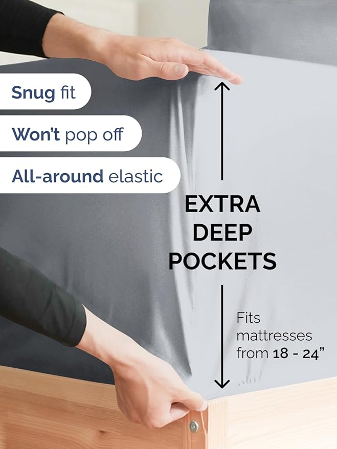 Extra Deep Twin Sheet Set - Image 3