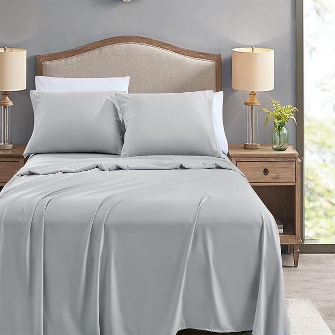 FreshCulture Twin Flat Sheets Only, Soft Microfiber Bedding Sheets - Image 2