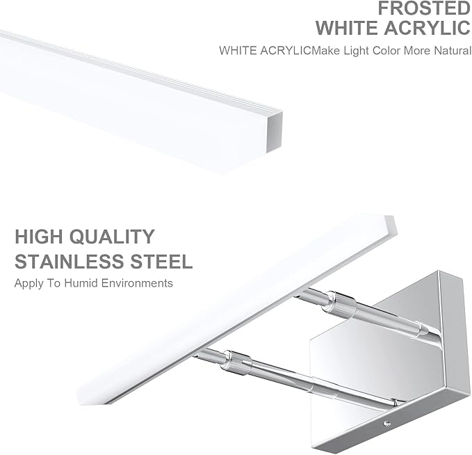 Aipsun 15.7 inch LED Vanity Lights Adjustable Bathroom Wall Light Bathroom - Image 4