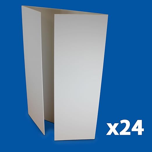 Flipside Products 36” x 48” Foam Project Boards for Presentations, Science Fair, School Projects, Event Displays and Trifold Picture Board - White - 24 Pack