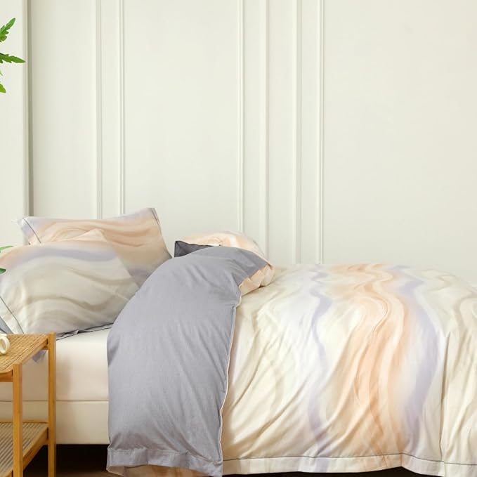 OAITE Duvet Cover Set Queen Size Floral Pattern Ultra Soft 100% Cotton Duvet - Image 3
