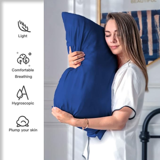 Mulberry Silk Pillowcase for Hair and Skin Standard Size 20"X 26" Pillow Case - Image 3