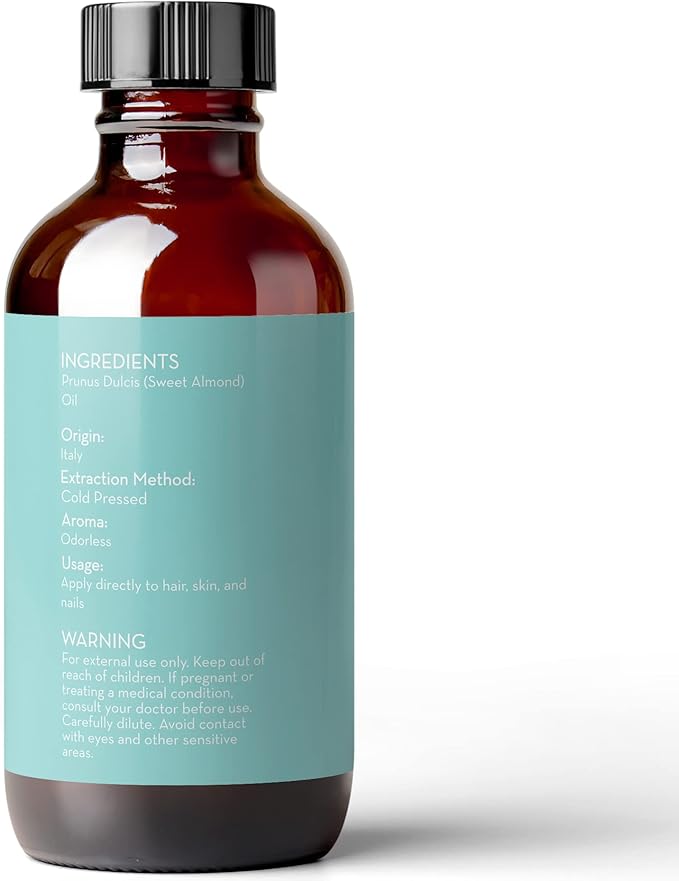 Pure Body Naturals Sweet Almond Oil, 4 fl oz - Image 5