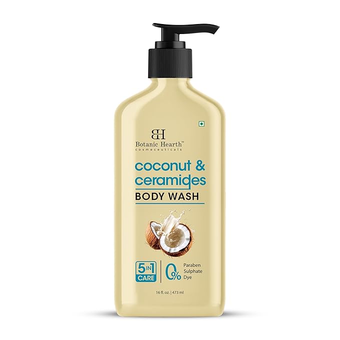 Botanic Hearth Coconut & Ceramides Body Wash – Hydrating Shower Gel by BestHairCareProducts
