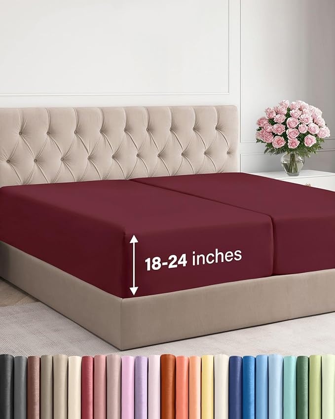 Extra Deep Split King Fitted Sheet by CGKUnlimited