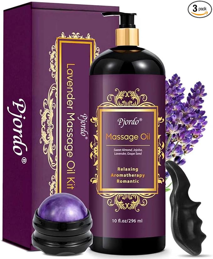 Pjordo Aromatherapy Lavender Massage Oil, Massage Oil by Pjordo
