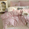 Nayoroom Pink Bow Duvet Cover Queen Size Kids Girls Cute Coquette Bedding Set 3 by Nayoroom