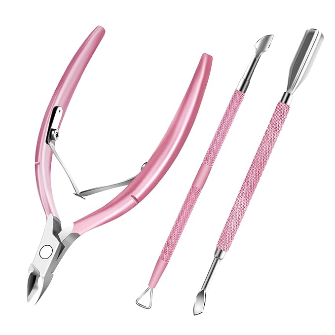 Cuticle Trimmer with Cuticle Pusher and Scissors, Cuticle Remover Professional by Decute