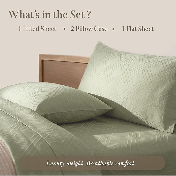 Threadmill King Size Sheets for King Mattress | 800 Thread Count Jacquard - Image 4