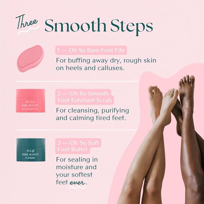 Bare August Glass Foot File Callus Remover- Heel Scraper & in Shower Foot - Image 3