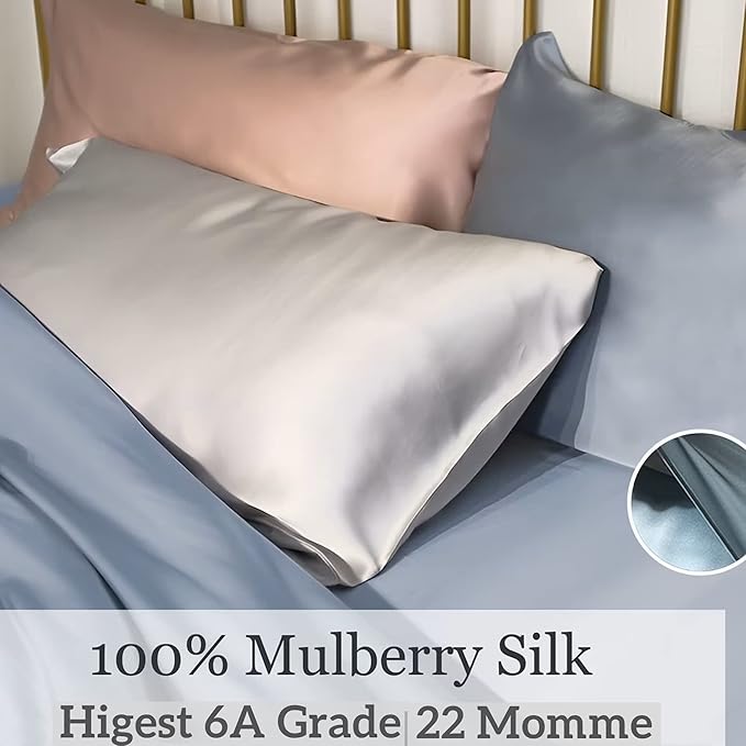 Anti Acne Pillow Cases Hypoallergenic, USA Made, King Size Silk Pillowcase - Image 5