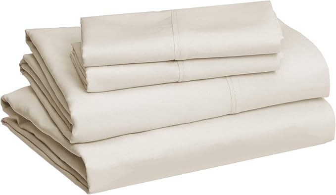 Amazon Basics Breathable, Ultra-Soft Microfiber 4-Piece Bed Sheet Set - Image 2