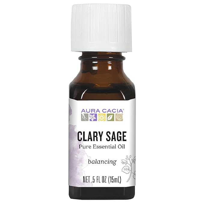Aura Cacia Clary Sage Essential Oil, Pure Salvia Sclarea Oil, Balancing - Image 2